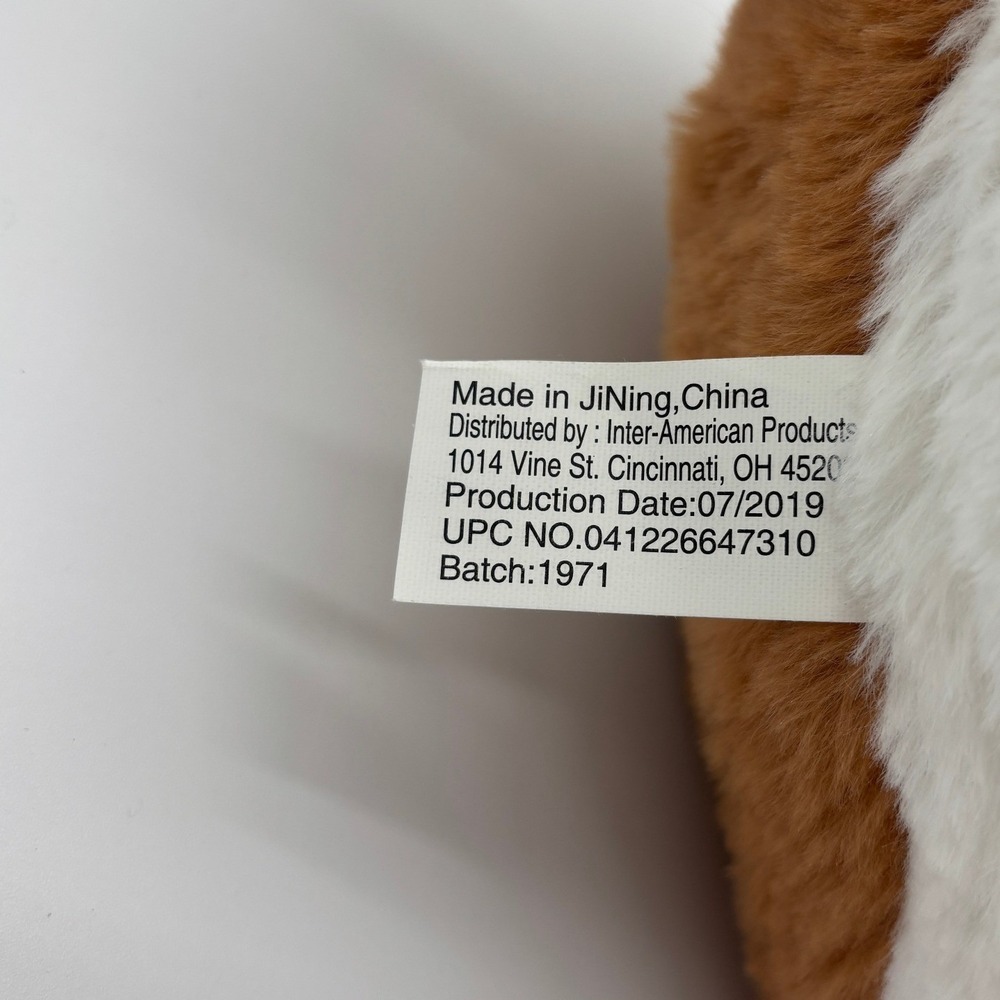Cute Squishy Bulldog Plush Toy Soft Stuffed Animal Brown White Kid Gift - Picture 4 of 5